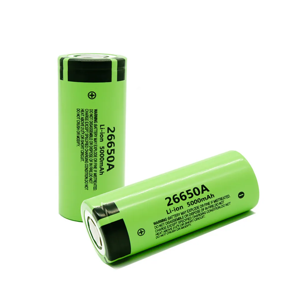 High Capacity Flashlight Power Bank 26650-50A Rechargeable Li-ion Batteries Lithium 3.7V 5000Mah 26650 Battery