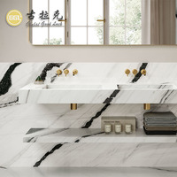 Chine panda blanc marbre livre de dalle escalier intérieur marches carreaux assortis
