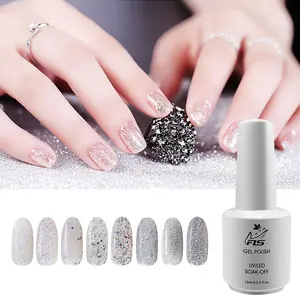 Fabbrica della cina di alta qualità rotondo bianco bottiglia di smalto del gel private label soak off gel nail polish 3 in 1 passo polacco uv del gel