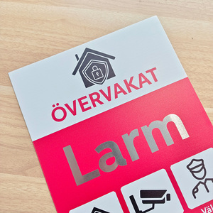 Panneaux <span class=keywords><strong>de</strong></span> signalisation <span class=keywords><strong>de</strong></span> sécurité personnalisés, étanches, pour la protection des biens, avec avertissements d'alarme suédoise, pour la maison - Product Image 1
