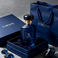 Flacon de parfum rond noir personnalisé de 100 ml, nouveau design 2026, pour hommes, flacon de parfum de luxe avec emballage en boîte