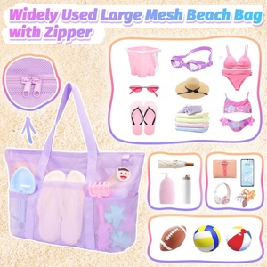 <span class=keywords><strong>Bolsa</strong></span> de Playa <span class=keywords><strong>Grande</strong></span> de Malla con Cierre, Impermeable y Resistente a la Arena, con 8 Bolsillos para Juguetes y Accesorios de <span class=keywords><strong>Piscina</strong></span> - Product Image 5