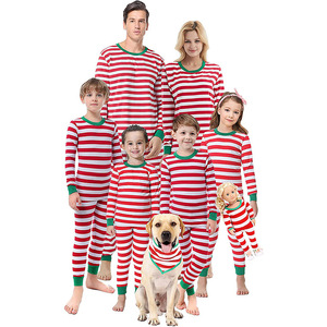 Pijama de Natal confortável unisex Quick Dry tecido de malha cintura elástica encerramento O-Neck <span class=keywords><strong>Family</strong></span> Style Outono para mulheres - Product Image 1