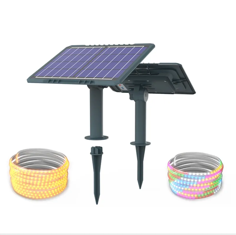 RGB Outdoor Led Solar Strip Light For Window Pool Deck Stairs Roof Patio Walkway Fence Decor