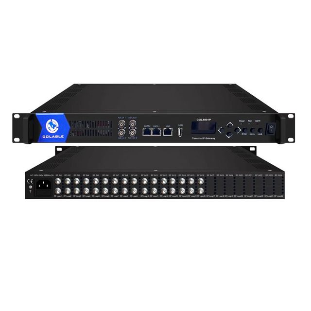 Colable 24 Way Professional RF IP Gateway Switchable DVB-S/S2X/DVB-C/DVB-T/ISDB-T ASI IP Digital TV Head-end Systems 2-Year