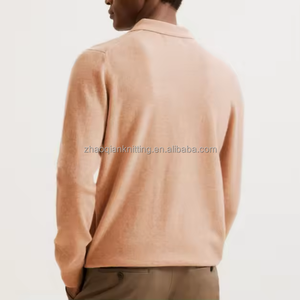Maglione ZQ Personalizzato da <span class=keywords><strong>Uomo</strong></span> in <span class=keywords><strong>Lana</strong></span> Merino con Zip Corta, Collo a <span class=keywords><strong>Polo</strong></span>, Maniche Lunghe, Tinta Unita, Lavorato a Maglia per Primavera, Autunno e Inverno - Product Image 5
