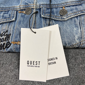 Factory Wholesale Custom Brand <strong>Name</strong> Clothing <strong>Tags</strong> Garment Clothes Swing Hang <strong>Tag</strong> - Product Image 1