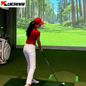 Ticari kapalı kullanım için kızılötesi dokunmatik ekranlı KUERMAI etkileşimli AR <span class=keywords><strong>Golf</strong></span> simülatörü - Product Image 4