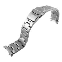 Bracelet de montre OEM personnalisé, respirant, élastique, en acier inoxydable, avec fermoir pliable pour 19mm 20mm 21mm 22mm 24mm, luxe