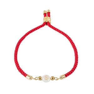 <span class=keywords><strong>YL</strong></span> en Stock, nueva pulsera con letra inicial para mujer, pulsera con abalorio de cuerda ajustable hecha a mano para mujer, regalo de joyería de moda para mujer - Product Image 2