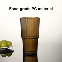 Vaso de Plástico Resistente al Calor para Restaurante, Taza de Té, Vaso para Enjuague Bucal, Vaso de PC para Beber Agua Directamente, para Fiestas