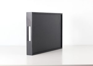Plateau de service rectangulaire en teck et chêne avec poignée, plusieurs finitions, pour hôtels et restaurants, OEM, logo personnalisé, Vietnam - Product Image 2
