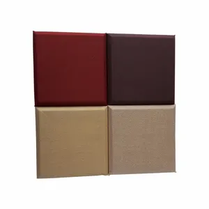 Panneau mural acoustique absorbant le bruit en tissu, panneau acoustique en Fiber de verre