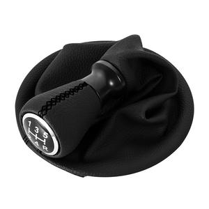 Pommeau de levier de vitesse en cuir, coutures noires, ajustement ergonomique pour Peugeot Citroën 307 - Product Image 3