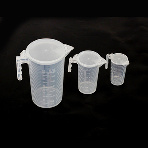 Tasse à mesurer en plastique transparente avec couvercle en PP, de qualité supérieure, en plastique recyclé, pour la mesure et le stockage – Meilleures ventes - Product Image 1