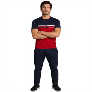 Camiseta Deportiva Premium para Hombre, Estilo Vintage, Manga Corta, Cuello Redondo, Paneles en Contraste, 100% Algodón, Corte Regular, para Entrenamiento - Product Image 5