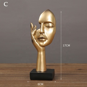 Decoración moderna para el hogar, escultura de Arte de cara humana abstracta, figura simple, sala de estar ESTATUA PARA, oficina, decoración de pasillo de entrada - Product Image 4