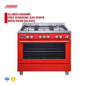 Nouvelle cuisinière à <span class=keywords><strong>gaz</strong></span> inoxydable de 36 "pouces 900mm pour la maison Double usage avec <span class=keywords><strong>four</strong></span> électrique à convection 5 brûleurs - Product Image 1