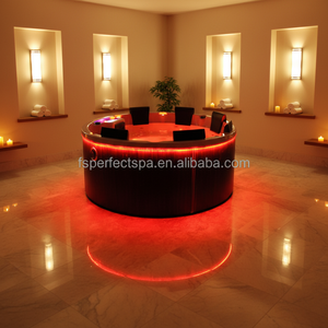 <span class=keywords><strong>Spa</strong></span> Grande para Interiores y Exteriores, Jacuzzi para 6 Personas con Burbujas de Aire, Hidromasaje de Acrílico Blanco - Product Image 1