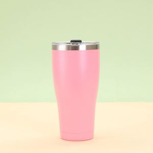 20oz 30oz 40oz Curved Stainless Tumbler <b>Double</b> <b>Wall</b> Vacuum Insulated Mug with 2 in 1 Lid Reusable Gift - Product Image 5