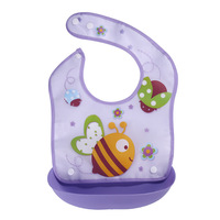 Bol en Silicone réglable pour le cou, bavoir confortable, imperméable, portable personnalisé, pour bébé