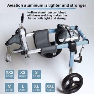 Fauteuil roulant pour <span class=keywords><strong>chien</strong></span> en alliage d'aluminium personnalisé, homologué vétérinaire, pour animaux handicapés, avec roues de marche et d'entraînement, vente en gros - Product Image 3