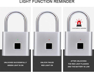 Cadenas Intelligent à <span class=keywords><strong>Empreinte</strong></span> Digitale Étanche, Verrou Antivol Électronique à Combinaison pour Salle de Sport - Product Image 5