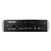 Console de mixage audio professionnelle EX 8, 12, 16 canaux avec égaliseur 3 bandes, MP3/USB/carte SD, sorties doubles métalliques pour les performances sur scène