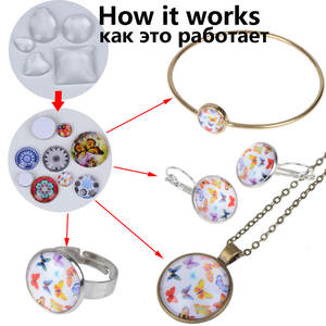 50mm 고품질 투명 투명 라운드 유리 카보 숑 - Product Image 6