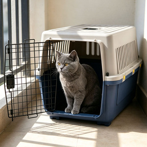 Transportín para Mascotas con Diseño Clásico y Moderno, Transpirable, con Botones a Presión, Múltiples Ranuras de Ventilación y Estructura Resistente, Ideal para Viajes - Product Image 1