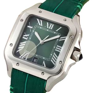 Reloj Mecánico de Moda para Mujer, Cristal de <span class=keywords><strong>Zafiro</strong></span>, Resistente al Agua, Correa de Cuero, Alta Calidad, Diseñador Famoso, Verde Cartieres - Product Image 1