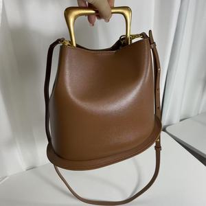 <span class=keywords><strong>Borsa</strong></span> a secchiello in vera pelle di lusso da donna, in pelle bovina, personalizzabile con logo, all'ingrosso, alla moda, di marca - Product Image 5