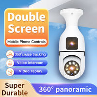 Caméra IP PTZ E27 à double objectif, vision nocturne couleur, sécurité domestique intelligente, Wifi, audio unidirectionnel, ampoule à distance, capteur CMOS, carte mémoire
