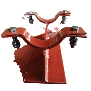 Support de tuyau universel en acier de haute qualité, prix d'usine, double tuyau, fixation par pince, revêtement antirouille, joint de selle de tuyau, OEM personnalisé - Product Image 4