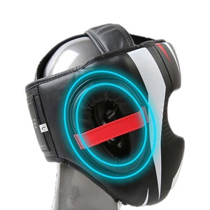 <strong>Full</strong> <strong>Protection</strong> Boxing Training Head Guard Thickened Imitation Leather Combat <strong>Helmet</strong> for MMA Fighting Gear - Product Image 4
