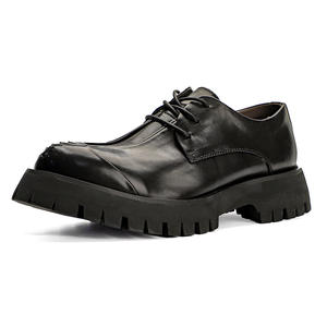 Mocasines de Cuero para Hombre 2026, Hechos a Mano, con Suela Gruesa y Tacón Alto, Zapatos Modernos para Otoño, Eventos Formales, Fiestas y Bodas - Product Image 5