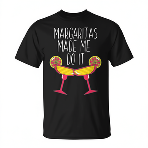 Camiseta con cita divertida de Margaritas Made Me Do It, camiseta con citas sobre el consumo de bebidas - Product Image 2