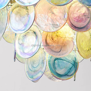 <span class=keywords><strong>Lampadari</strong></span> moderni in metallo per ristorante a soffitto che appendono per l'illuminazione di decorazioni per la casa in vetro colorato arte lampadario camera da letto per <span class=keywords><strong>bambini</strong></span> - Product Image 5