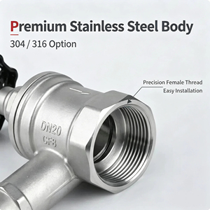 SS304 Internal Thread Hard <b>Sealing</b> Water Gate Z15W-16P Screw Type Bi-directional DN15-DN50 Pipeline Shut-off - Product Image 4