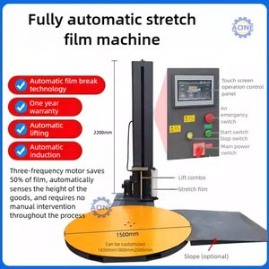 Máquina Automática para Envolver con Film a Bajo Precio, Máquina Envolvedora Retráctil 220V/380V, Máquina Empacadora de Palés con Plataforma Giratoria - Product Image 3