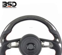 Cocok untuk Mazda 3 Axela 6 CX30 CX50 MX30 CX3 CX4 CX5 GT Sports Setir Kulit Hitam Berlubang Serat Karbon