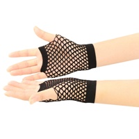 Gants résille sans doigts gants néon courts couleurs assorties pour accessoires des années 80 accessoires de fête néon Halloween déguisement