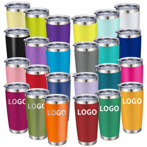 20 Oz Tumbler Stainless Steel Double Wall Insulated Coffee Water Ice Jug with Powder Coating Vacuum Flask &amp; Thermos Mug - Product Image 1