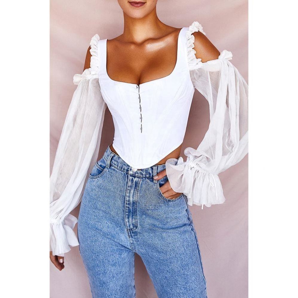 camicetta bianca trasparente