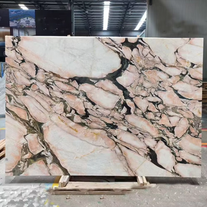 モダンデザイン天然ローザカラカッタオーロラピンク大理石スラブ研磨表面ヴィラカウンタートップ & ウォール - Product Image 2