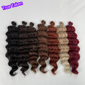 Chất Lượng Cao 18Inch 80G Crochet Tổng Hợp Tóc Xoăn Dệt Sâu Nước Đại Dương Bó Tóc Dợn Sóng Cho Phi Bím Tóc - Product Image 1