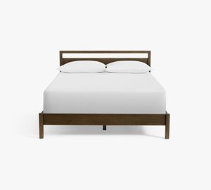 Cama de Madera Maciza de Estilo Rústico Francés con Cuatro Postes, Estructura de Cama de Madera Tallada a Mano de Estilo Vintage para Muebles de Dormitorio - Product Image 1