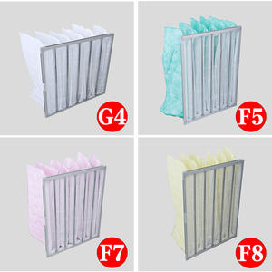 Filtro a sacco in fibra sintetica per sistema HVAC, sacchetto filtro aria a media efficienza, rete con filtro di aspirazione specifica per la ventilazione - Product Image 2