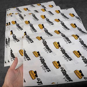 Papel Ecológico Impermeable y Resistente a la Grasa para Envasado de Alimentos, Personalizado con Logotipos, para Pan, Sándwiches, Hamburguesas y Burritos - Product Image 5