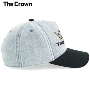 Casquette de baseball structurée à 6 panneaux en denim délavé avec logo personnalisé, bicolore, vente en gros, broderie, fabricant - Product Image 2